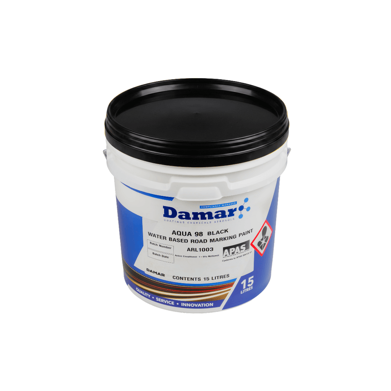DAMAR Aqua 98 Road Marking Paint 15L (Black) - GO Industrial - ARL1003S