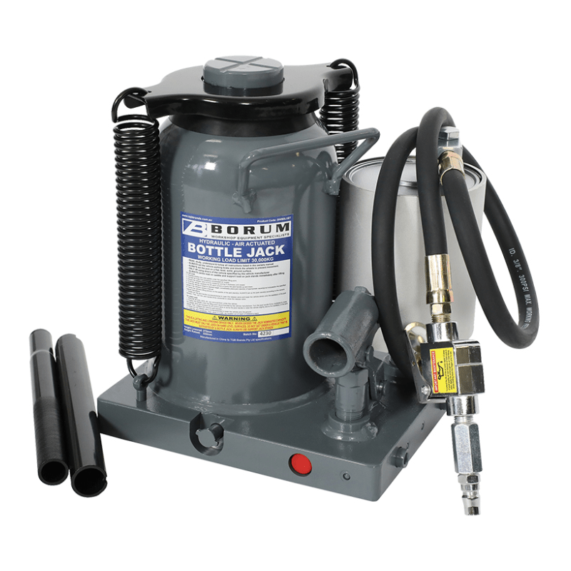 BORUM Air/Hydraulic Bottle Jack 30,000Kg - GO Industrial - BWBBJ30T