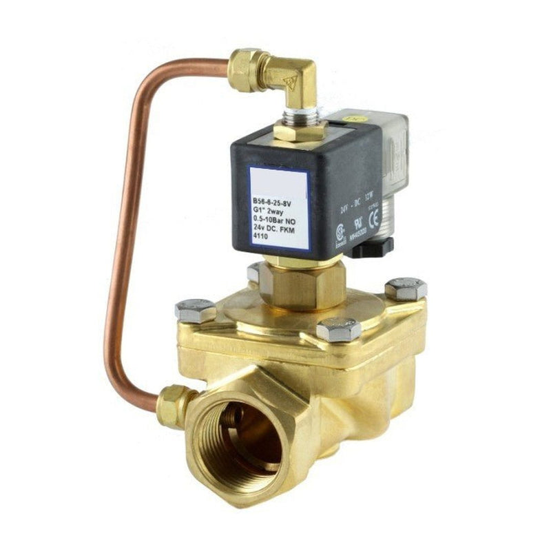 GO B56 Brass Petrochemical Zero Differential Normally Open Solenoid Valves - GO Industrial - B56 - 2 - 4