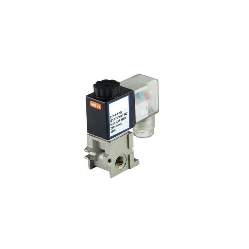 GO 1/8" (6mm) Z17 3 Way Direct Acting Normally Closed Solenoid Valve - GO Industrial - Z17 - 1 - 1