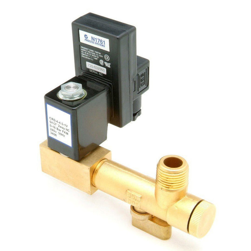GO Condensate Drain Removal 1/2" Integrated Y Strainer + Ball Valve CRD Solenoid Valves - GO Industrial - CRD - 4 - 2.8 - 8VY
