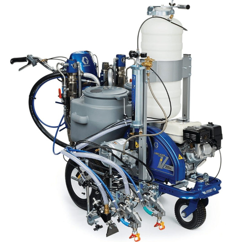 GRACO LineLazer V 200DC HP Reflective Series Dual Colour Line Striper with PBS Tank and Laser - GO Industrial - 17Y270