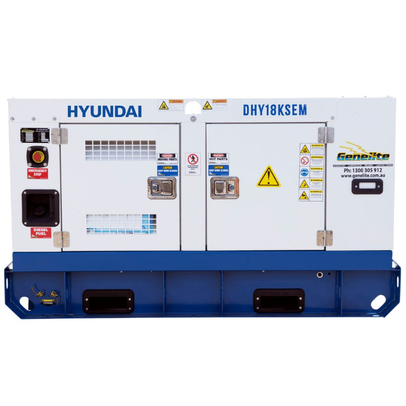 GO18KSEM 22kVA Hyundai Industrial Standby Generator - GO Industrial - DHY18KSEM