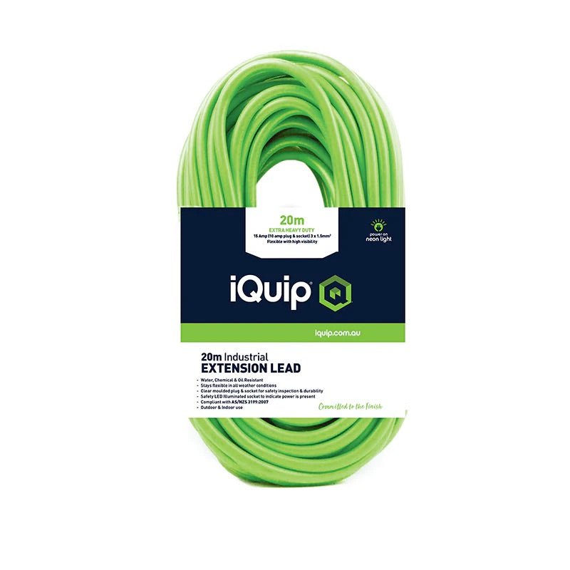 IQUIP 15A Extension Leads with 10A Plug & Socket - GO Industrial - 22EL1010