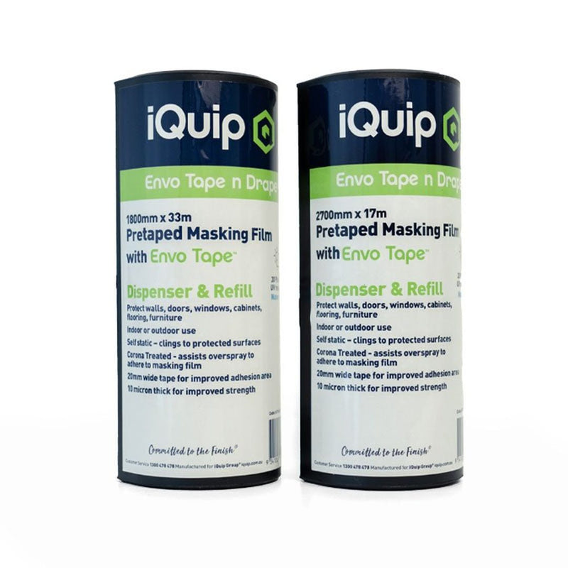 IQUIP Pre-taped Masking Film and Dispenser with Envo Tape - GO Industrial - 16TMSDE180033