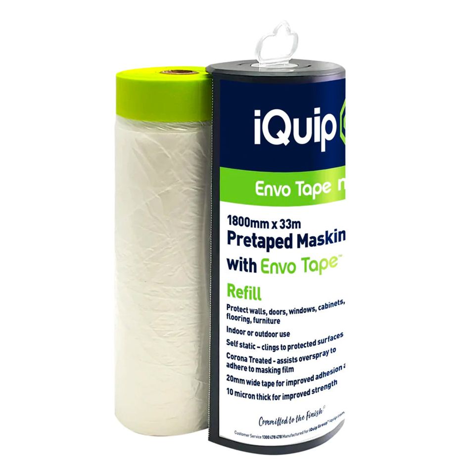IQUIP Pretaped Masking Film with Envo Tape & Dispenser - GO Industrial - 16TMSDE065033