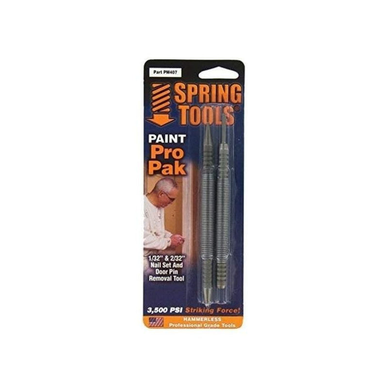 IQUIP Spring Tools Paint Pro Pack - Nail Punch Set & Hinge Tool - GO Industrial - 22STPM407