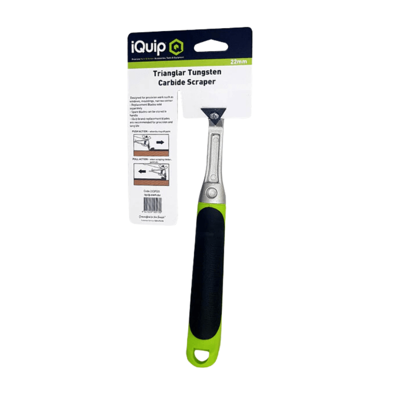 IQUIP Tungsten Carbide Paint Scraper 3 Edges - 22mm - GO Industrial - 22QPS20