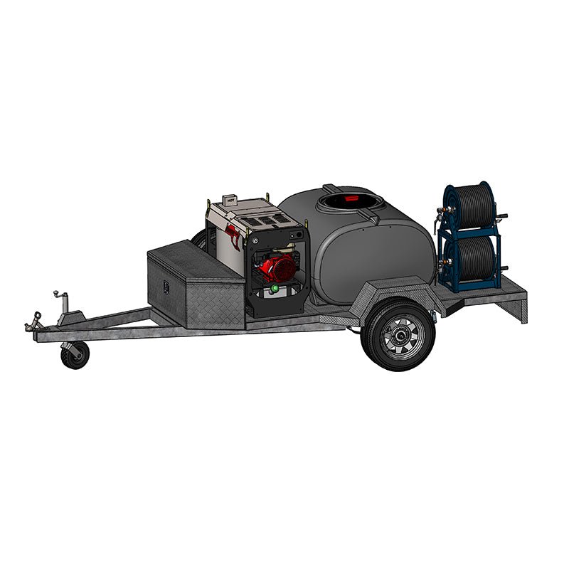JETWAVE Explorer G2 250 - 15 Premium Trailer High Pressure Water Cleaner with 1L Bottle - GO Industrial - HW4000 - 15PG2 PREMTRAILER