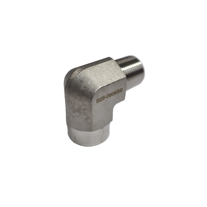 JETWAVE JW Stainless Steel Elbow 3/8" BSPP F X 3/8" BSPT M - GO Industrial - S25 - 0606SS