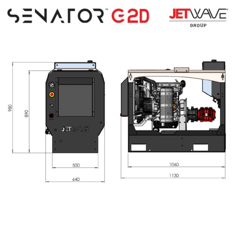 JETWAVE Senator G2D 275 - 4000PSI 20lpm Diesel High Pressure Water Cleaner - GO Industrial - CW4000 - 20DG2