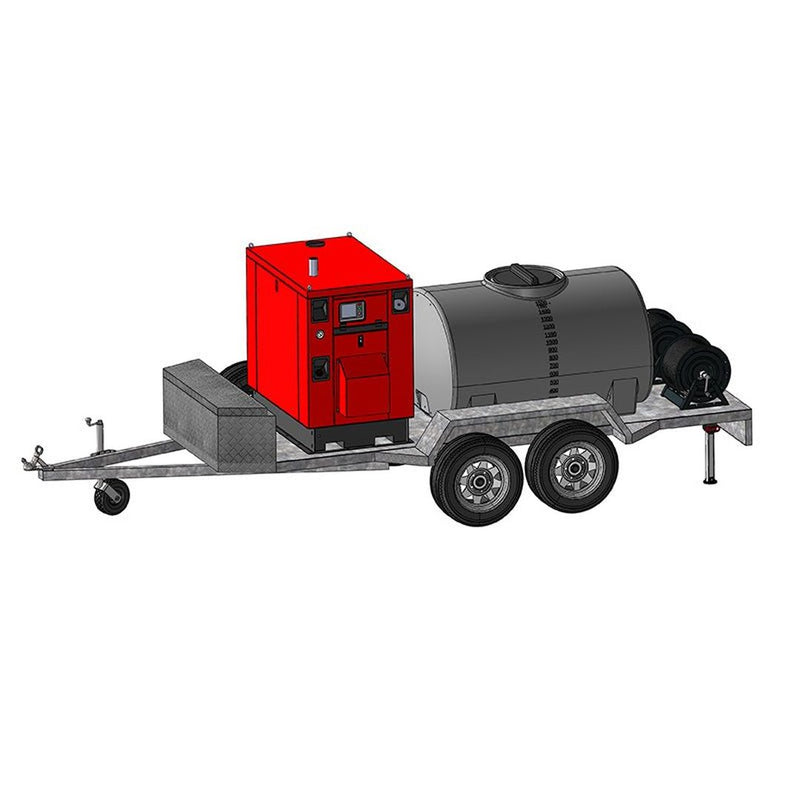 JETWAVE Senator Silent 350 - 23 Premium Pressure Washer Trailer - GO Industrial - CW5000 - 23DI PREMTRAILER