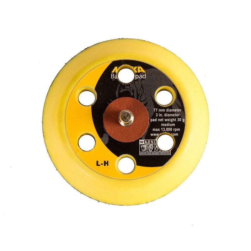 MIRKA 6 Holes 77mm Medium Backing Pad - GO Industrial - 8294791211