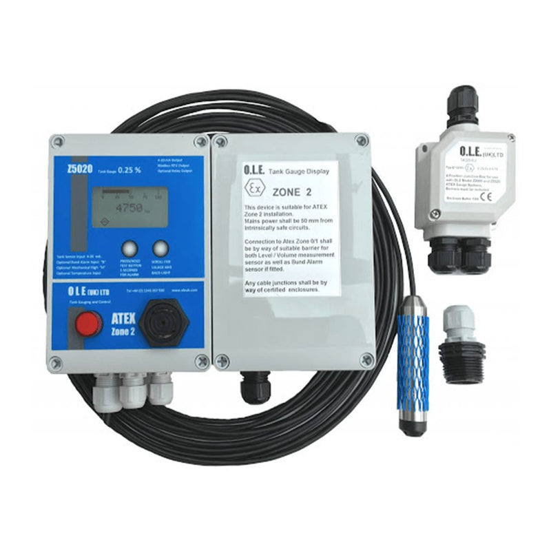 OLE Z5020 Tank Gauge Flammable Liquids with Probe for Tanks upto 3m in Height - GO Industrial - Z5020 - 1ATEX - A12