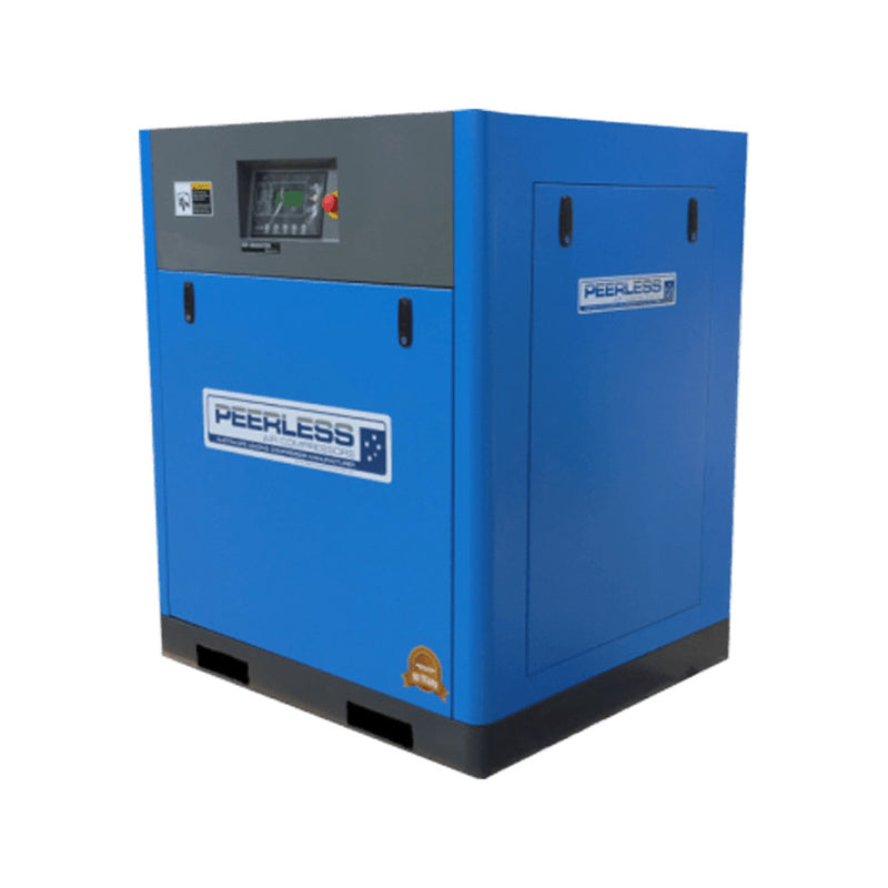 PEERLESS 40HP Rotary Screw Compressor 10 Bar Variable Speed - GO Industrial - HD40/10
