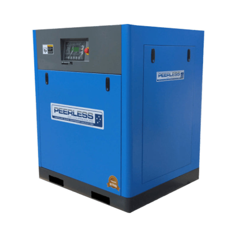 PEERLESS 50HP Rotary Screw Compressor 10 Bar Variable Speed - GO Industrial - HD50/10
