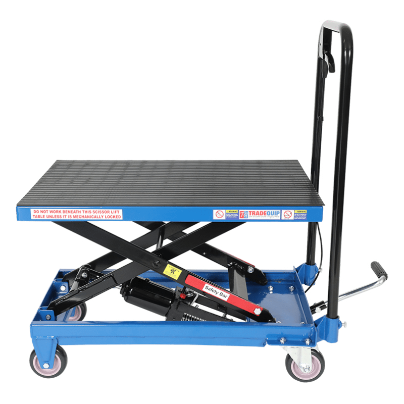 TRADEQUIP Professional Scissor Lift Workshop Trolley 225Kg - GO Industrial - 6010T