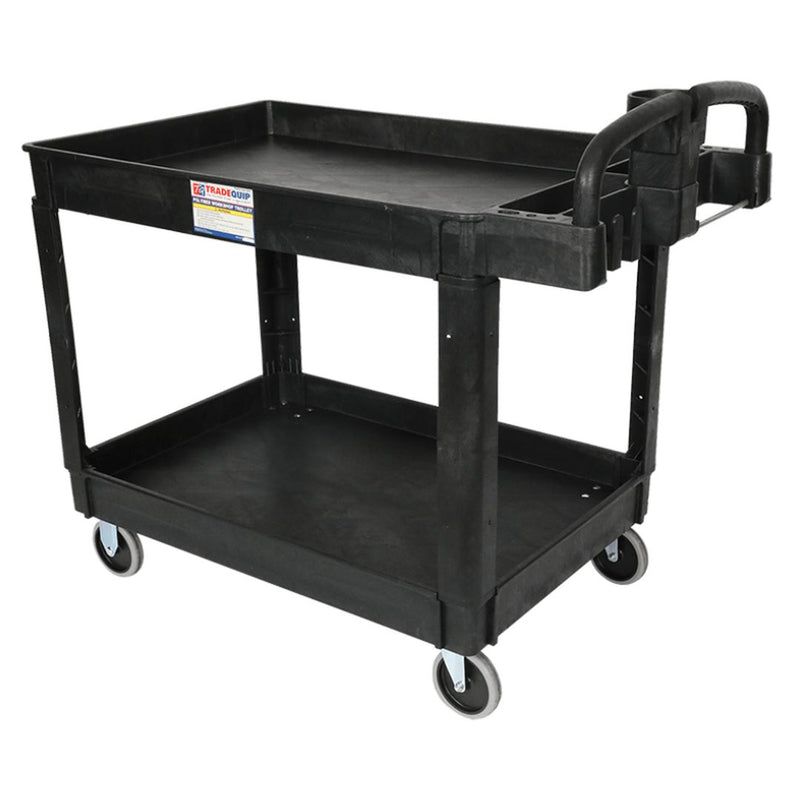 TRADEQUIP 2 Tool Trays Wide Professional Workshop Trolley - GO Industrial - 6042T