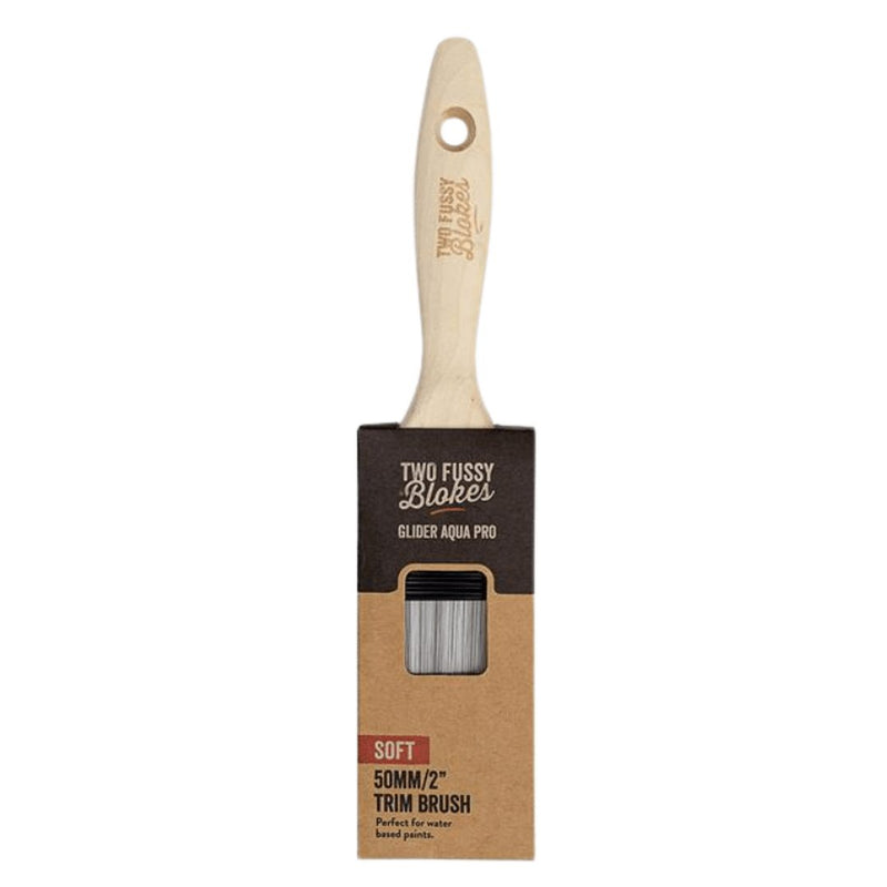TWO FUSSY BLOKES 50mm Soft Glider Aqua Pro Trim Brush - GO Industrial - AQUA - 50 - SGL