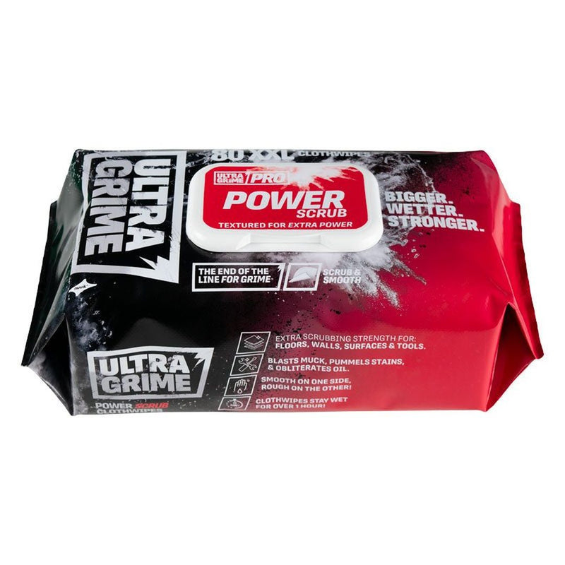 ULTRAGRIME Pro XXL+ Power Scrub Industrial Wipes 80 Huge Wipes - GO Industrial - 5920
