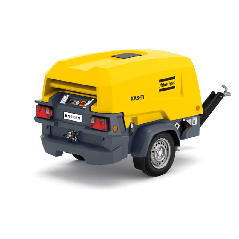 ATLAS COPCO XAS 58 KD Air Compressor 120cfm 100psi Portable Towable - GO Industrial - XAS58KD