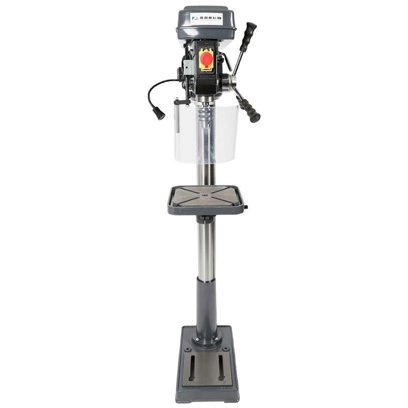 BORUM 1 HP 16 Speed Pedestal Drill Press - GO Industrial - CH18FT