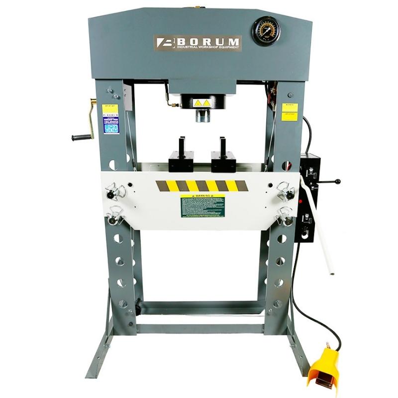 BORUM Air/Hydraulic Press 100T Rated - GO Industrial - BSP100TA