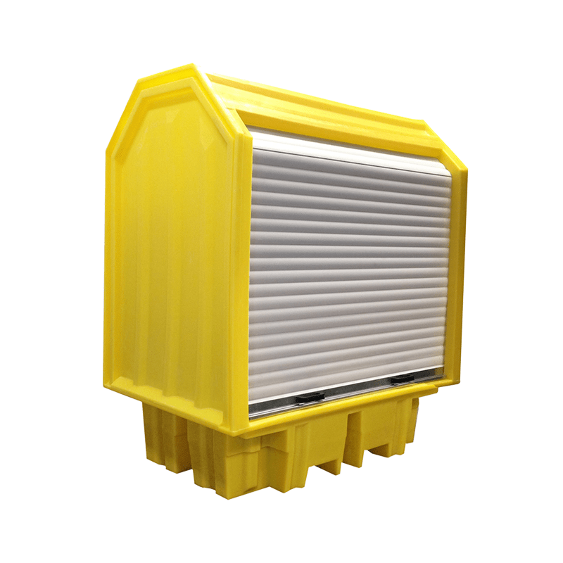 GO 2 Drum Spill Pallet Bund with Hard Cover - GO Industrial - TSSBP2RT