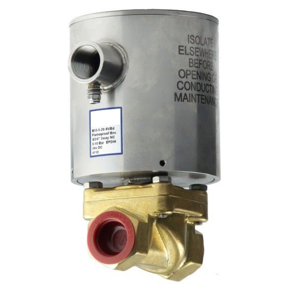 GO B55ED Brass EXD Rated Zero Differential Normally Closed Solenoid Valves - GO Industrial - B55ED - 3 - 4