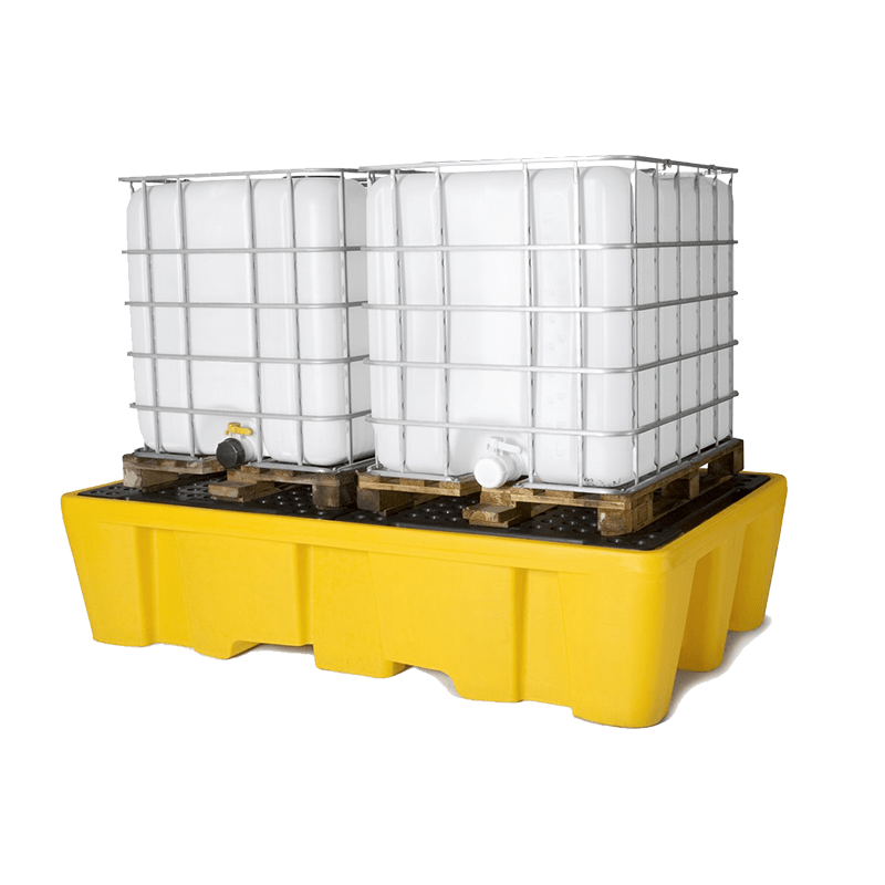 GO Dual IBC Spill Pallet Bund with Removable Grate - GO Industrial - TSSBB2