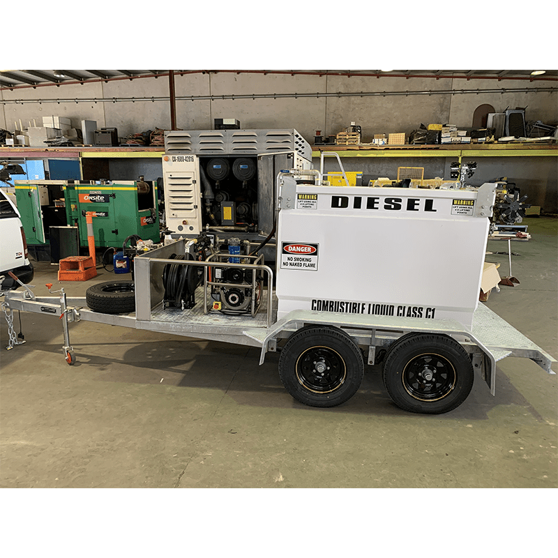 GO Fuel Trailer Self Bunded Galvanised Dual Axle 1000L - GO Industrial - SBSD1000