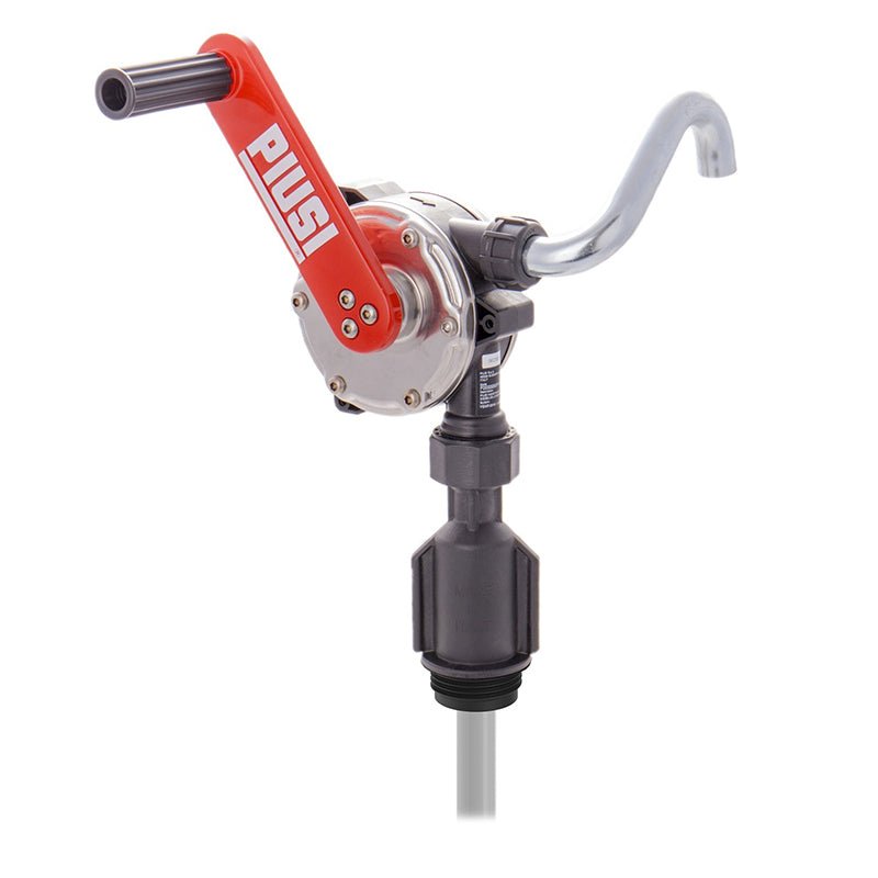 HAND PUMP PIUSI 38L per 100 Rev supplied with suction tube, drum adaptor, 3m hose and stainless spout - GO Industrial - F0033252A