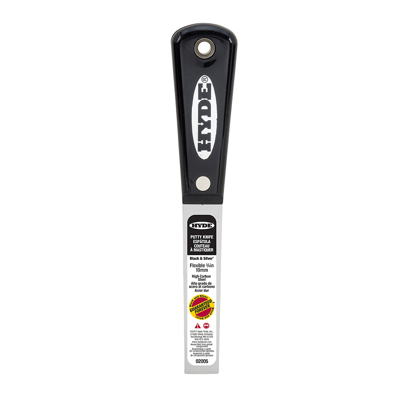 HYDE Black & Silver Putty/Joint Knife 32mm - 200mm - GO Industrial - 22J2005