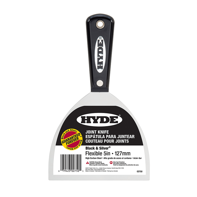 HYDE Black & Silver Putty/Joint Knife 32mm - 200mm - GO Industrial - 22J2750