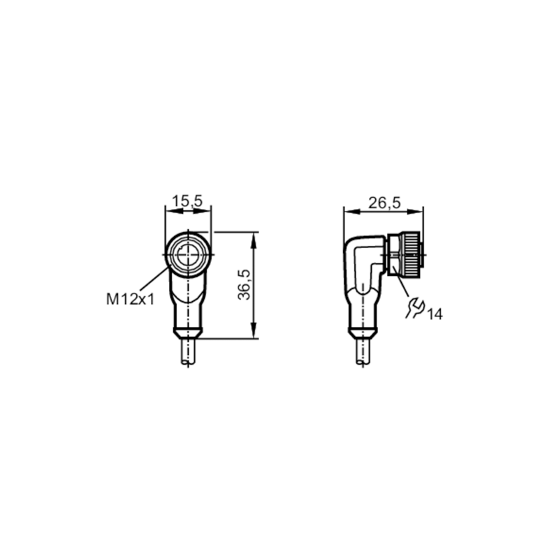 IFM Connecting Cable with Socket 2m to Suit Flow Monitor SI5000 - GO Industrial - EVC004