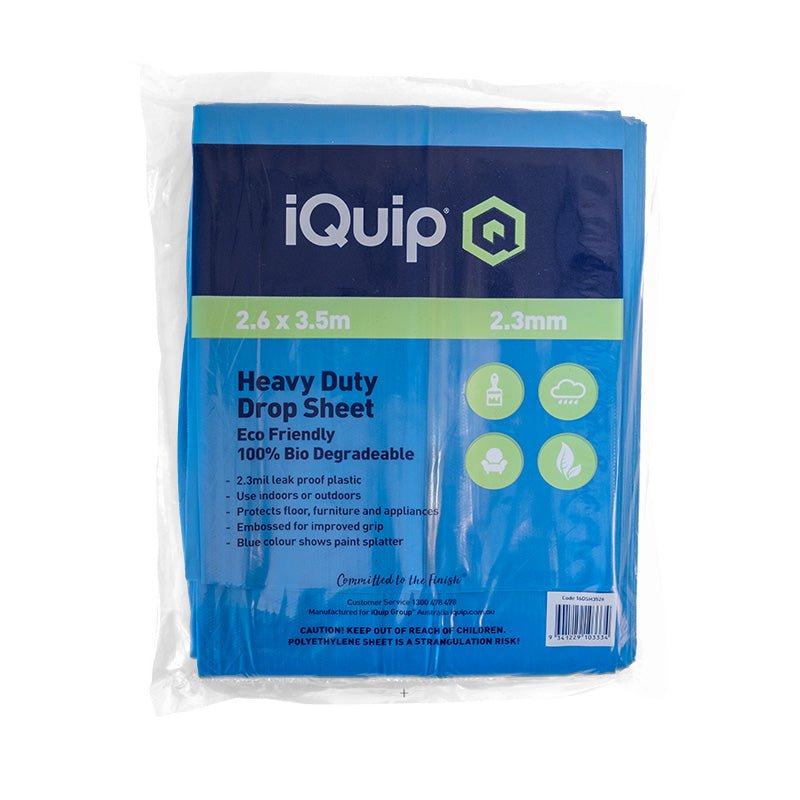 IQUIP Plastic Heavy Duty Drop Sheet - GO Industrial - 16DSH3625