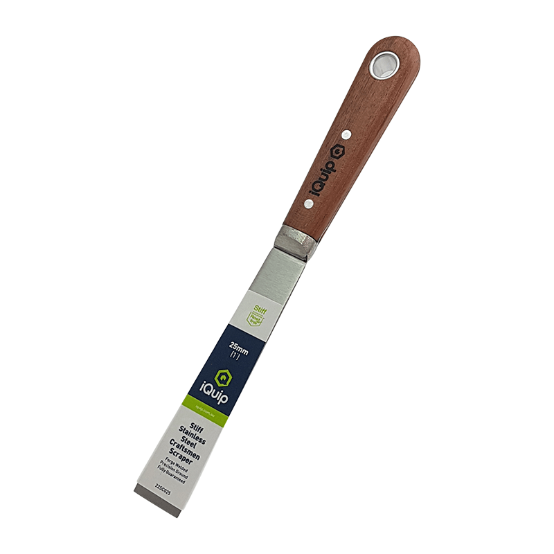 IQUIP Stainless Steel Rosewood Handle Craftsman Scrapers Series - GO Industrial - 22SC025