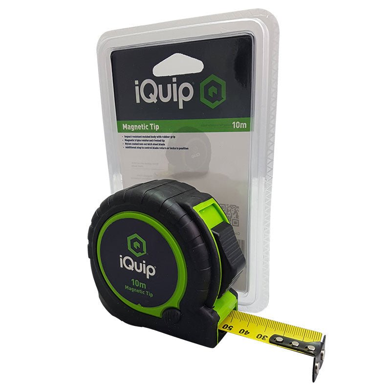 IQUIP Tape Measure with Magnetic Tip - 10m - GO Industrial - 22TM10