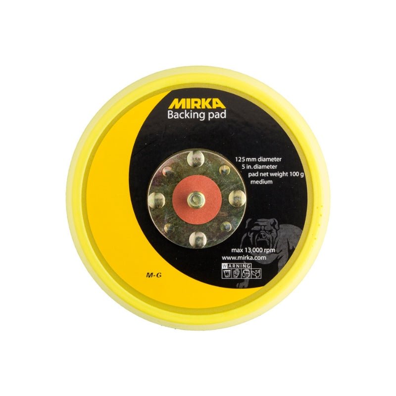 MIRKA Disc Grip 125mm Backing Pad (No Holes) - GO Industrial - 8295191511