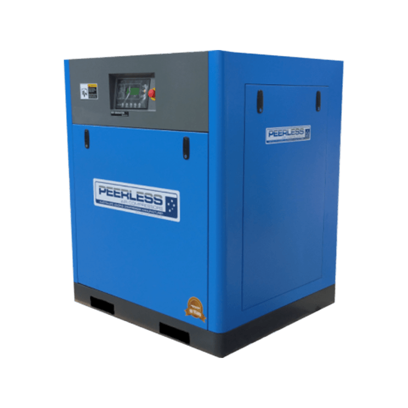PEERLESS 40HP Rotary Screw Compressor 10 Bar Variable Speed - GO Industrial - HD40/10