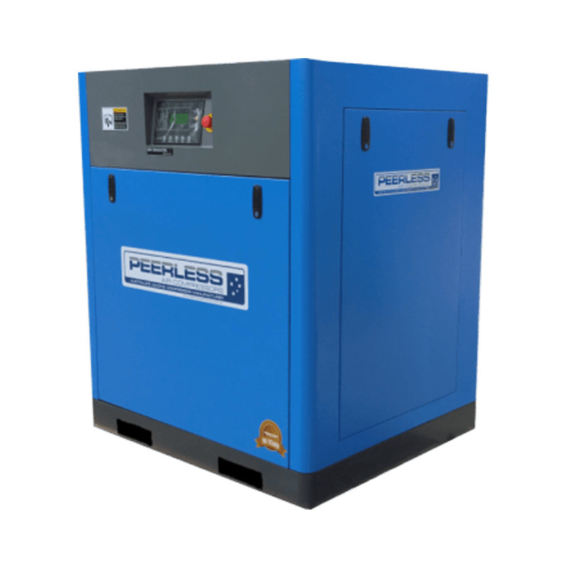 PEERLESS 50HP Rotary Screw Compressor 8 Bar Variable Speed - GO Industrial - HD50/8