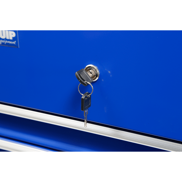 TRADEQUIP 2 Drawer Lockable Sliding Top Workshop Trolley - GO Industrial - 6019T