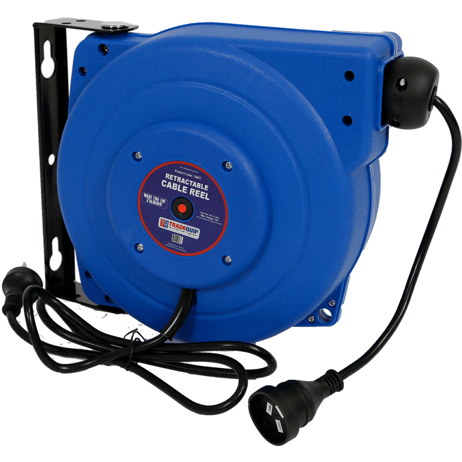 TRADEQUIP Retractable Cable Reel 10A x 15m - GO Industrial - 1994T