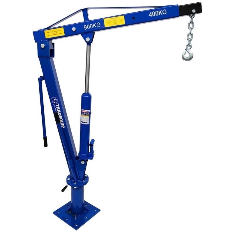 TRADEQUIP Utility Crane Hydraulic 900kg Rated - GO Industrial - 2079