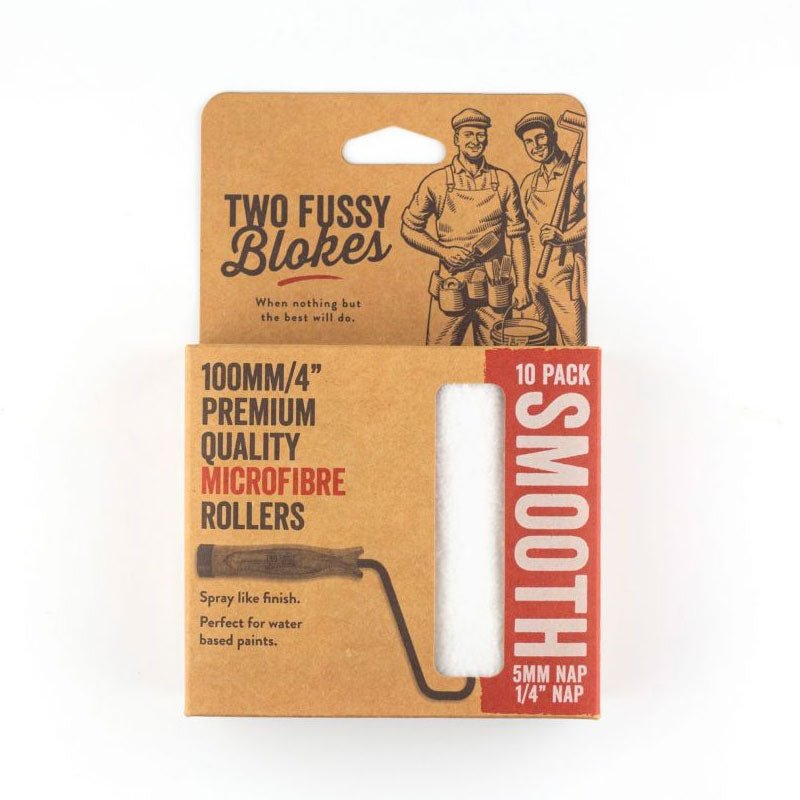 TWO FUSSY BLOKES 5mm Nap Microfibre Mini Paint Rollers - GO Industrial - MF - 100 - 5 - 3PK
