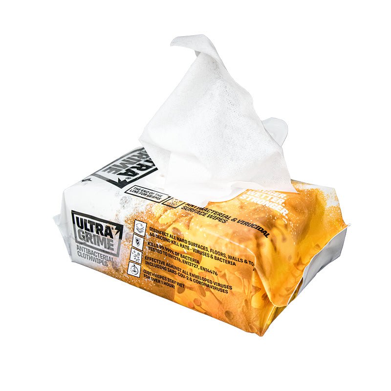 ULTRAGRIME Pro XXL+ Antibacterial Cloth Wipes 100 Huge Wipes - GO Industrial - 5833