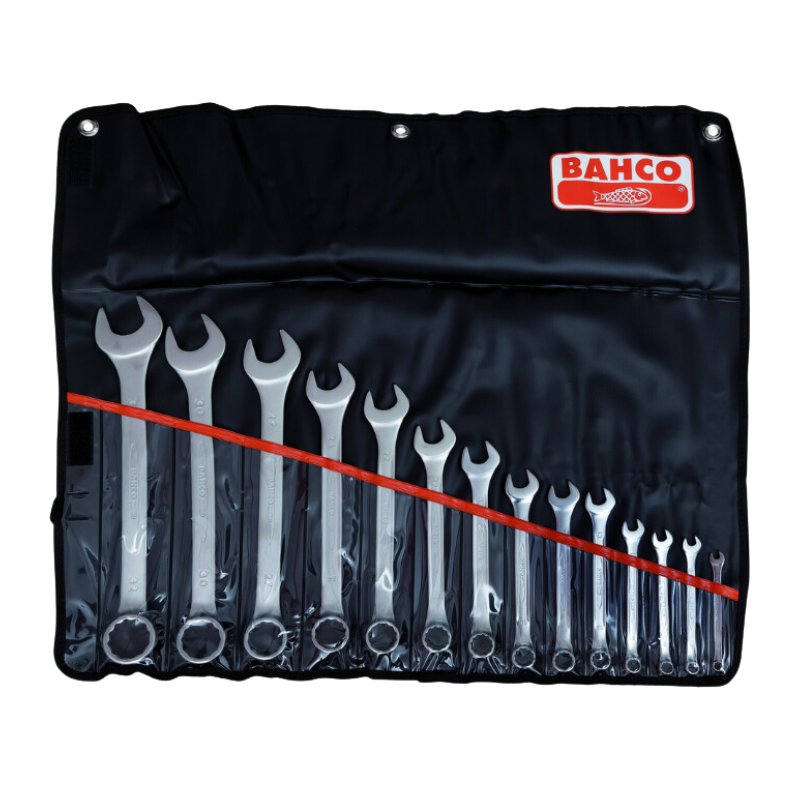 Bahco Spanner Kit 14 Piece Combination Ring and Open End Metric 111M/14T