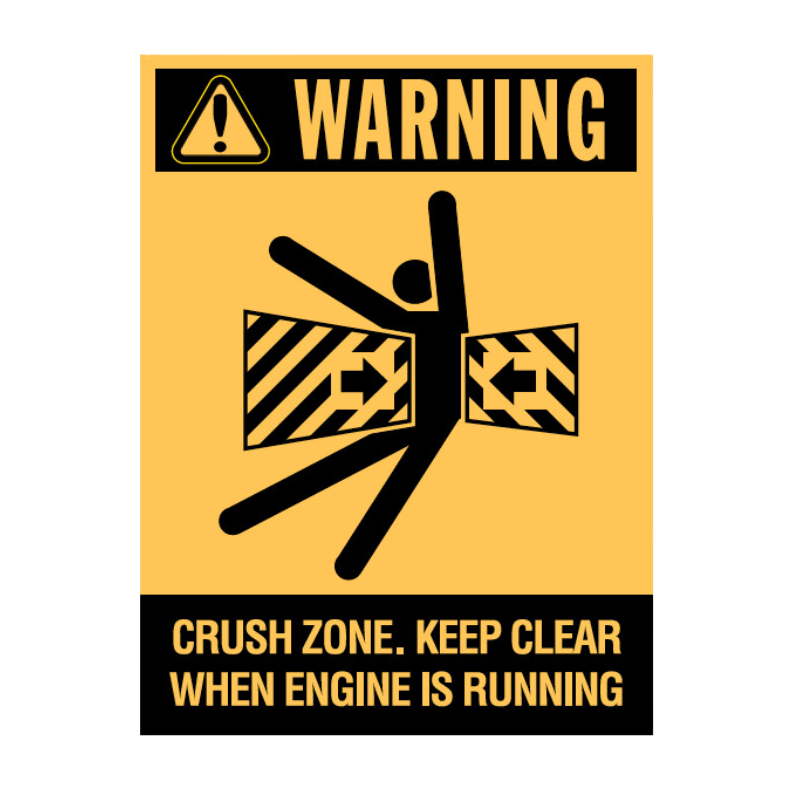 Brady Vehicle and Truck Identification - Warning Crush Zone 836420