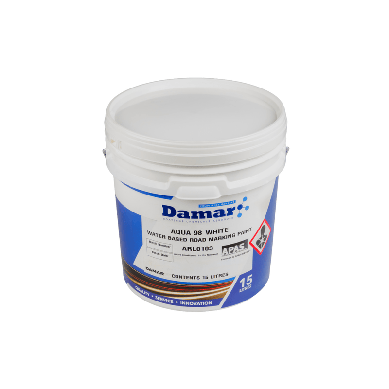 DAMAR Aqua 98 Road Marking Paint 15L (White) - GO Industrial - ARL0103S