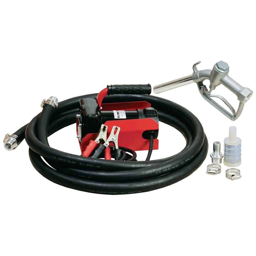 Lubemate Diesel Pump Kit 12V 40lpm with Manual Shut Off Nozzle from GO Industrial